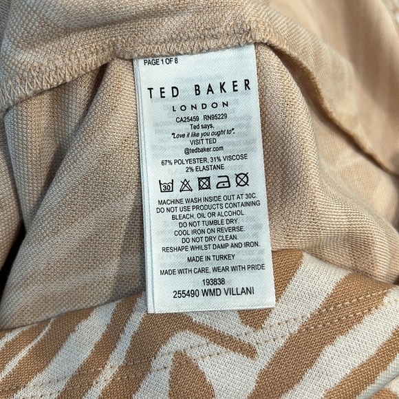 Ted Baker London Villani Zebra Print Midi Dress Size 2/S/6US - Picture 9 of 10